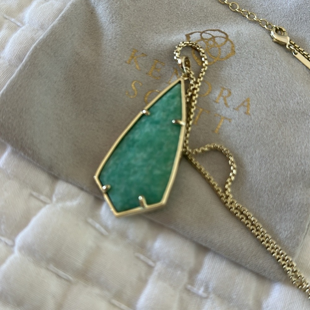Kendra Scott pendant necklace turquoise Amazonite Great Condition - Picture 5 of 6